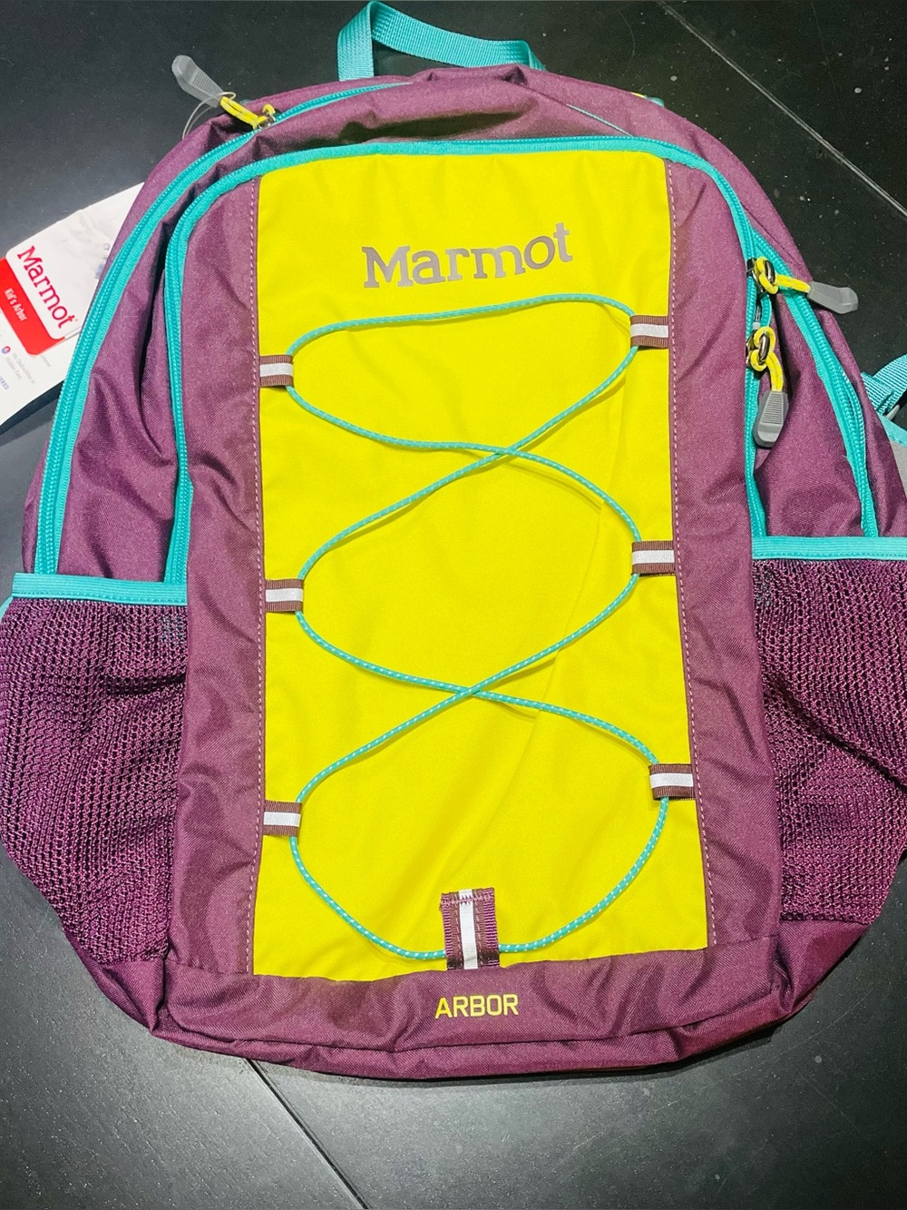 New Marmot Kids Arbor Backpack Green Spice Deep Purple 18L #23490 school bag